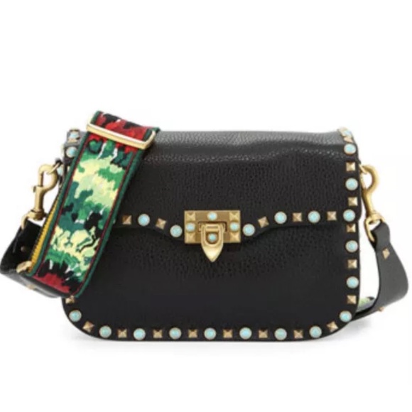 Valentino Guitar Strap - Tie Dye Rasta Jamaican Rockstud - Picture 5 of 11